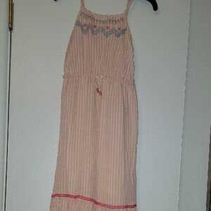 Pink Striped Boho Dress
